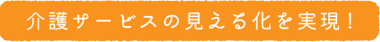 介護サービスの見える化